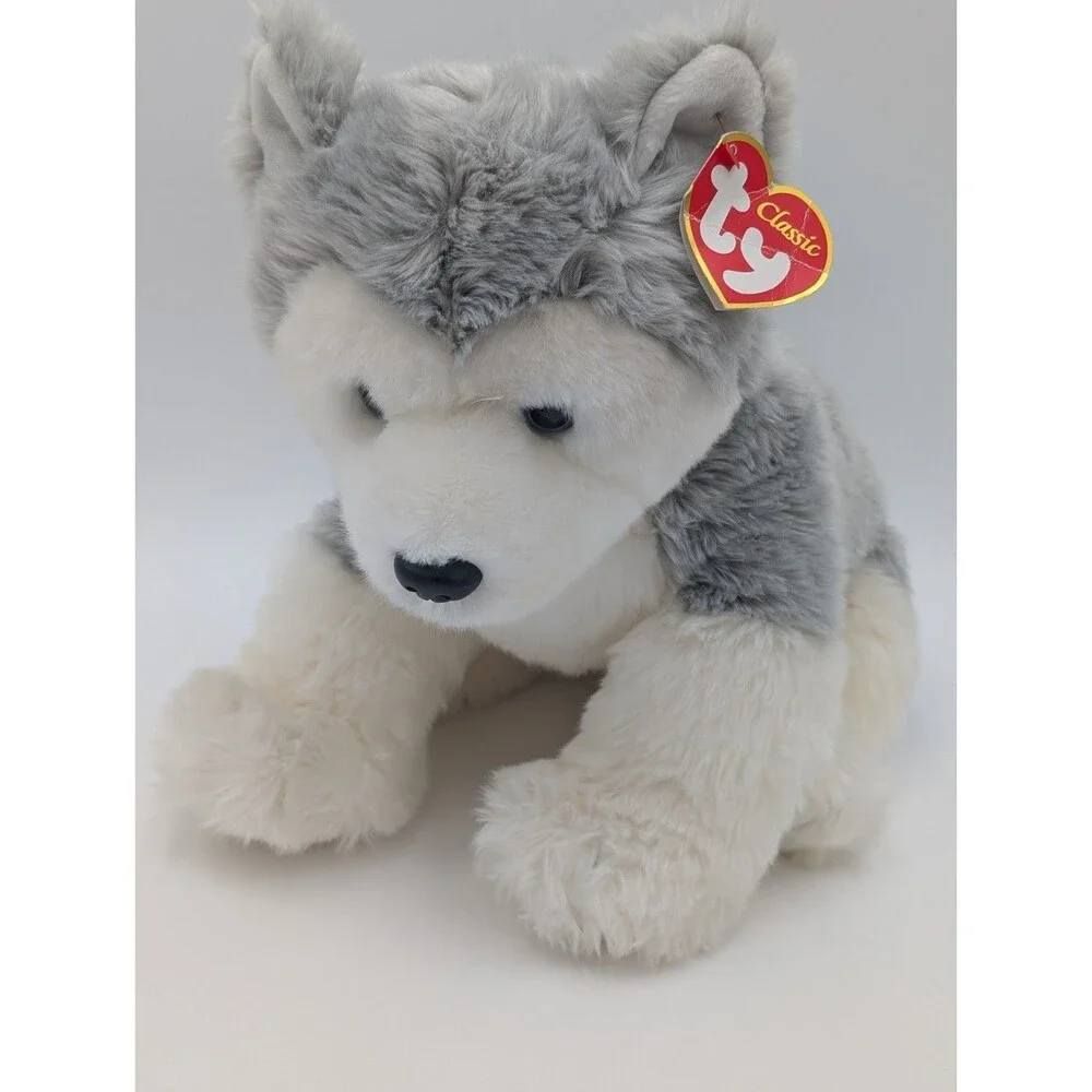 Ty Classic Kodi Husky Dog Plush Gray White Stuffed Animal 2004 w/ Hang Tag 13